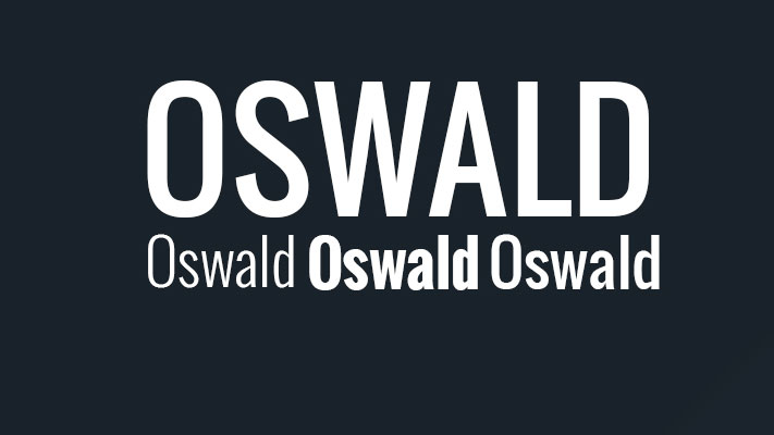 Mẫu font chữ Oswald