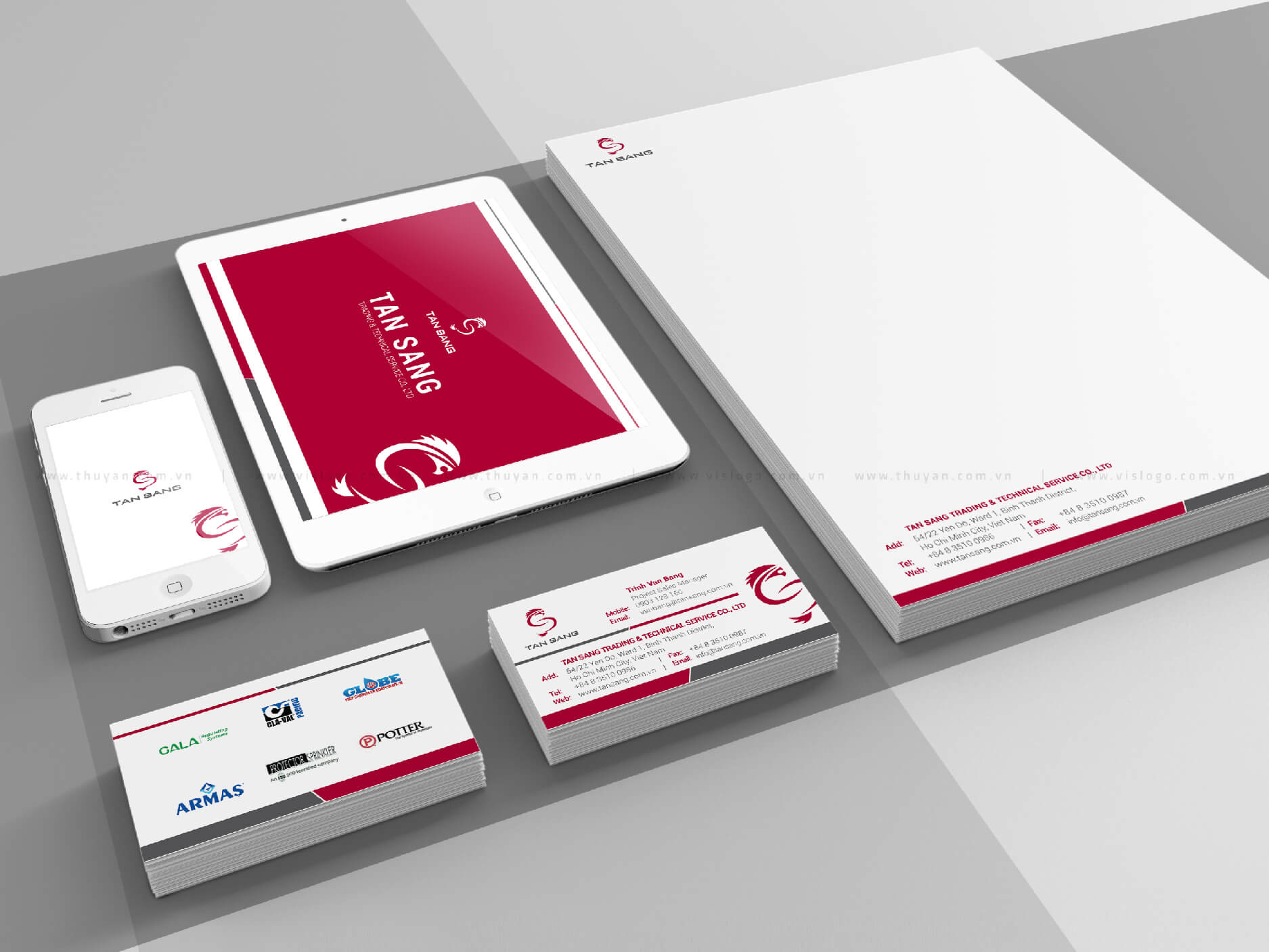 Thiết kế logo, CIP - Kỹ thuật Tấn Sang