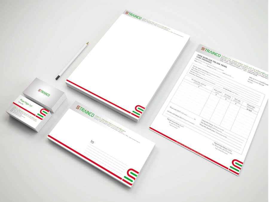Thiết kế logo, CIP _ Trung tâm Đào tạo & Tư vấn Miền Nam S.TRAINCO
