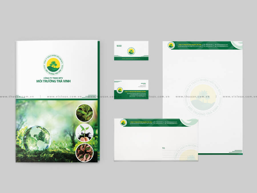 Thiết kế logo, CIP - Môi trường Trà Vinh