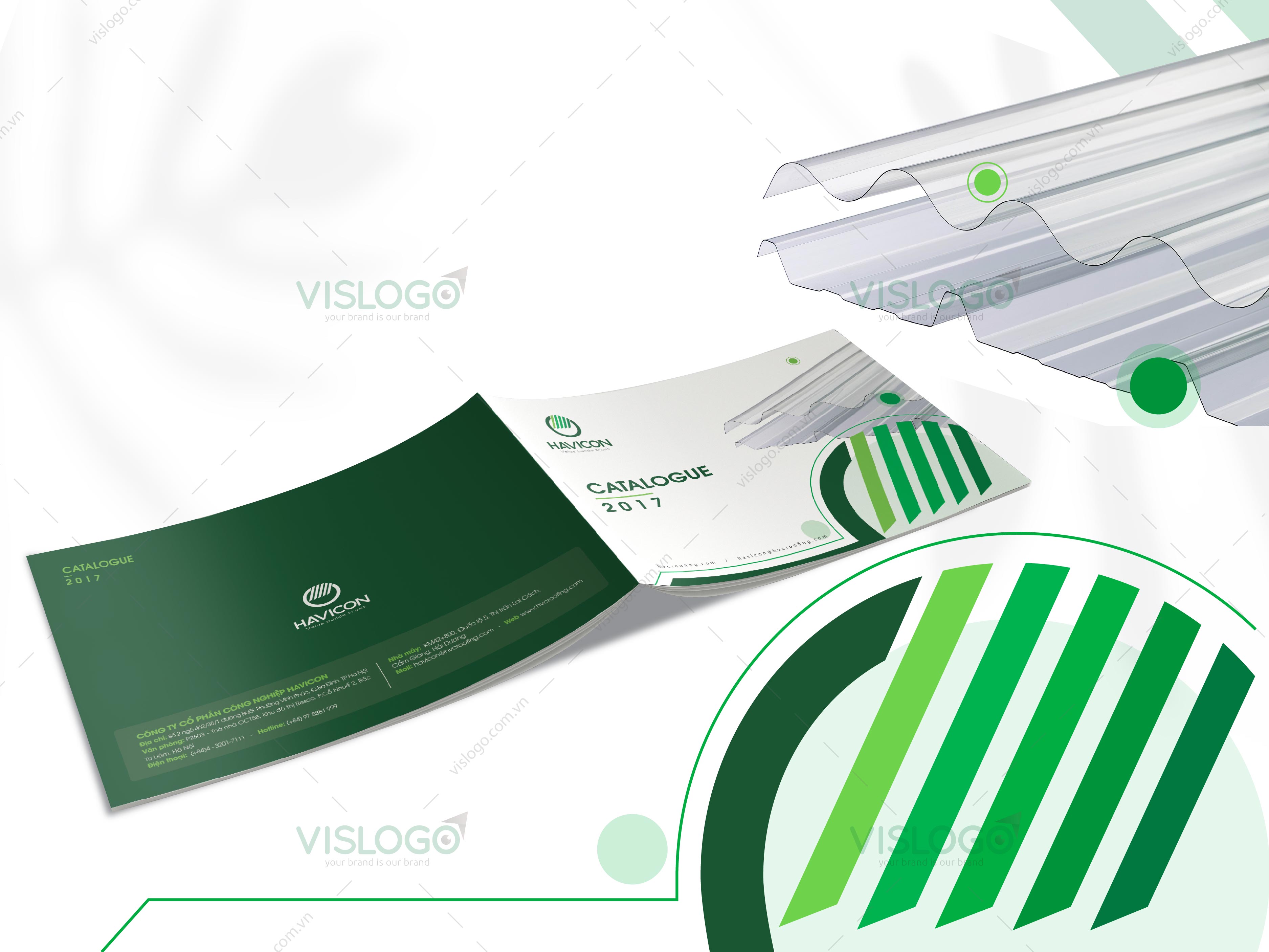 Thiết kế logo, nhận diện thương hiệu, catalog tôn thép HAVICON
