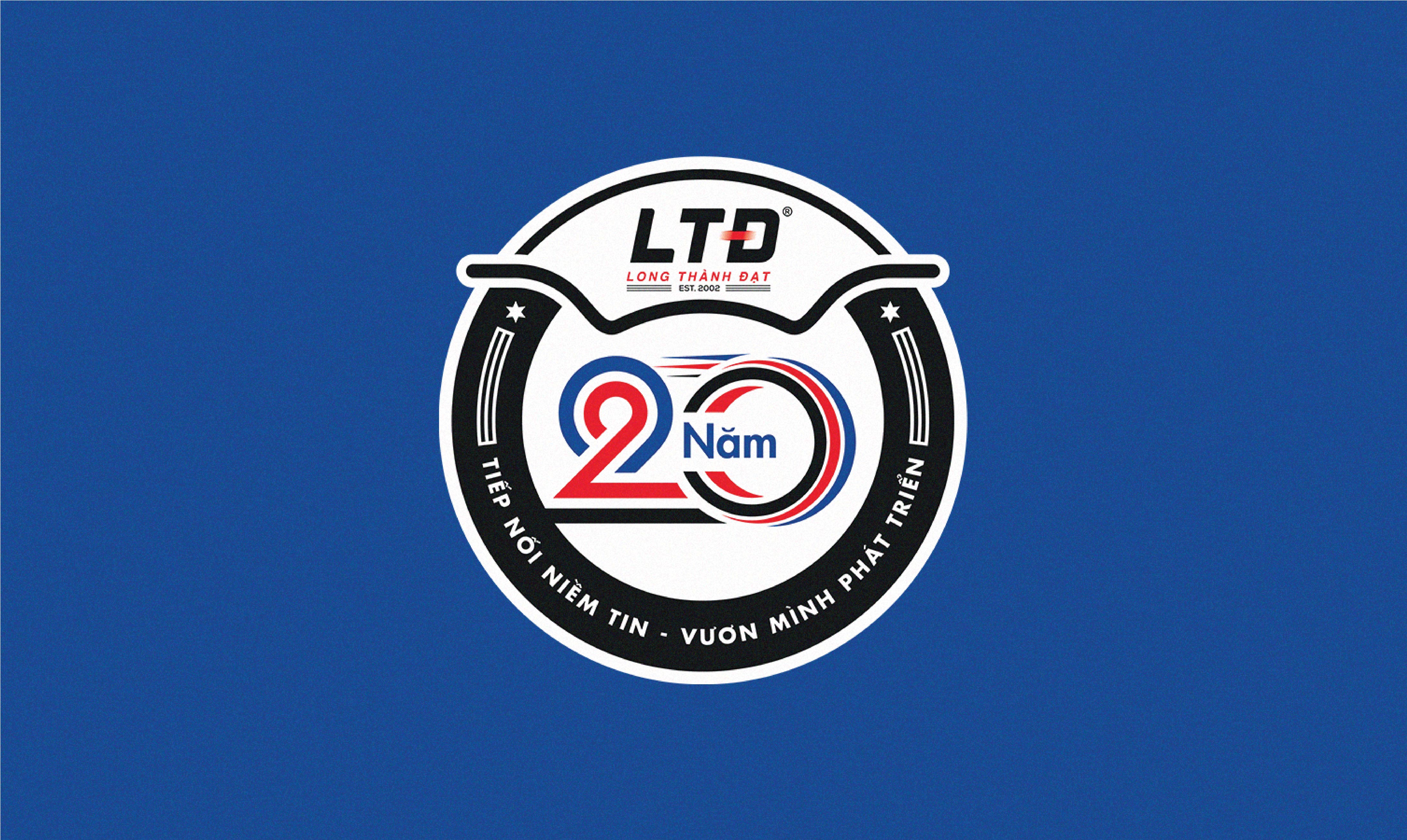 Thiết kế logo, nhận diện thương hiệu event 20 năm thành lập Đại lý xe máy Long Thành Đạt