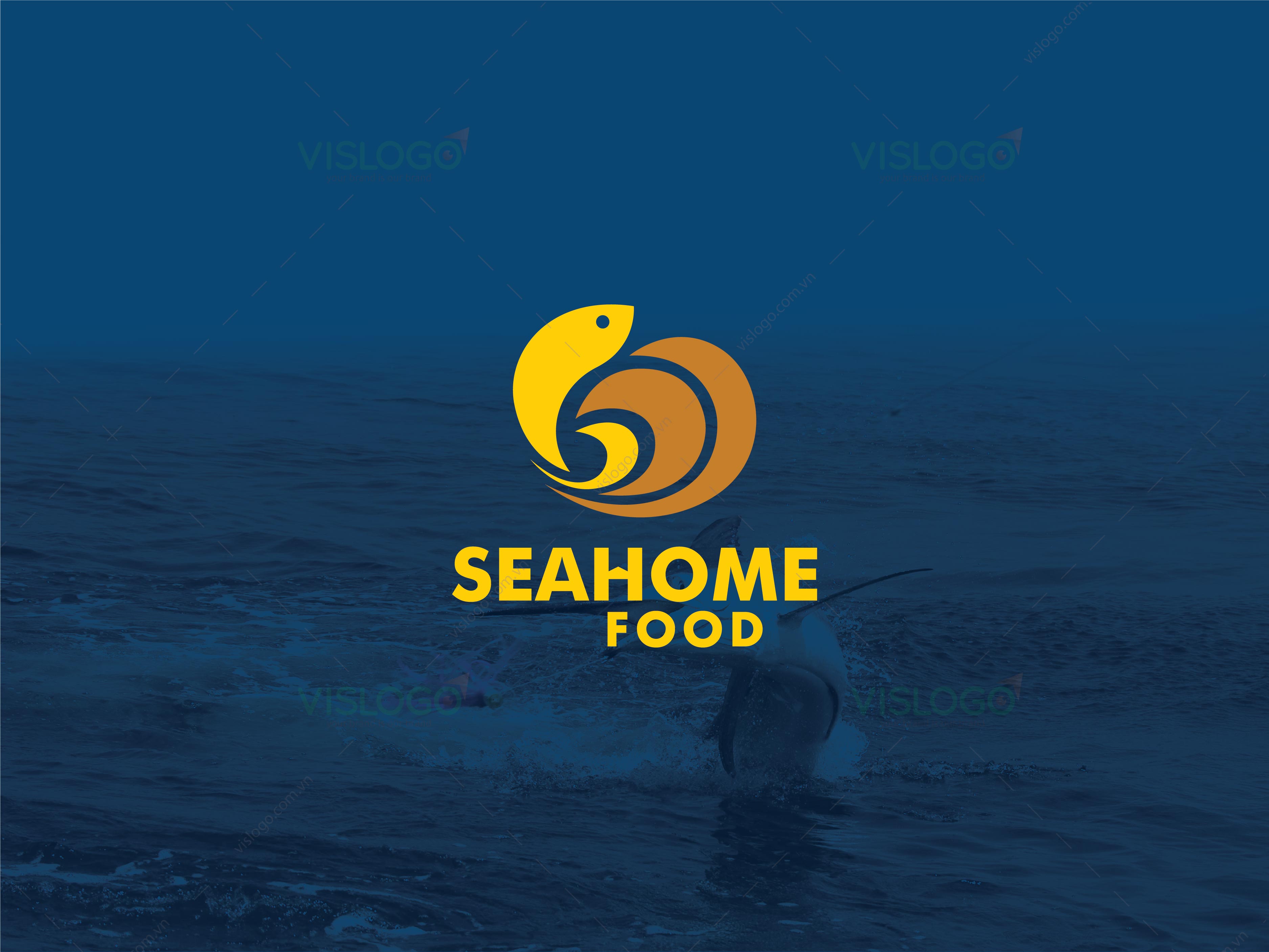 Thiết kế logo thuỷ hải sản SEAHOME FOOD