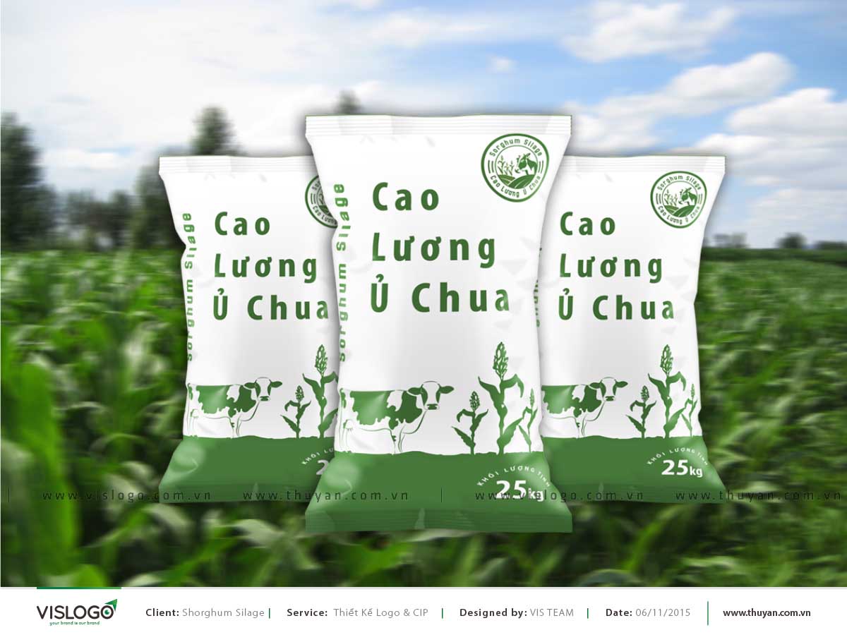 Thiết kế logo, CIP, bao bì- Thức ăn ủ chua SORGHUM SILAGE