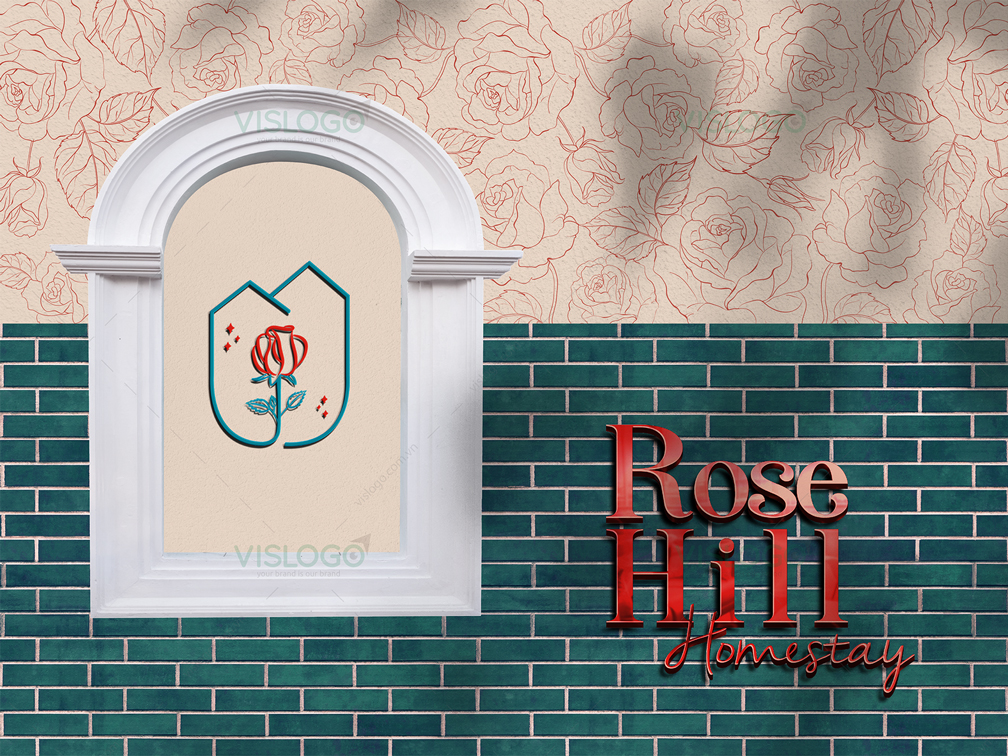 Thiết kế logo, nhận diện thương hiệu Rose Hill Homestay