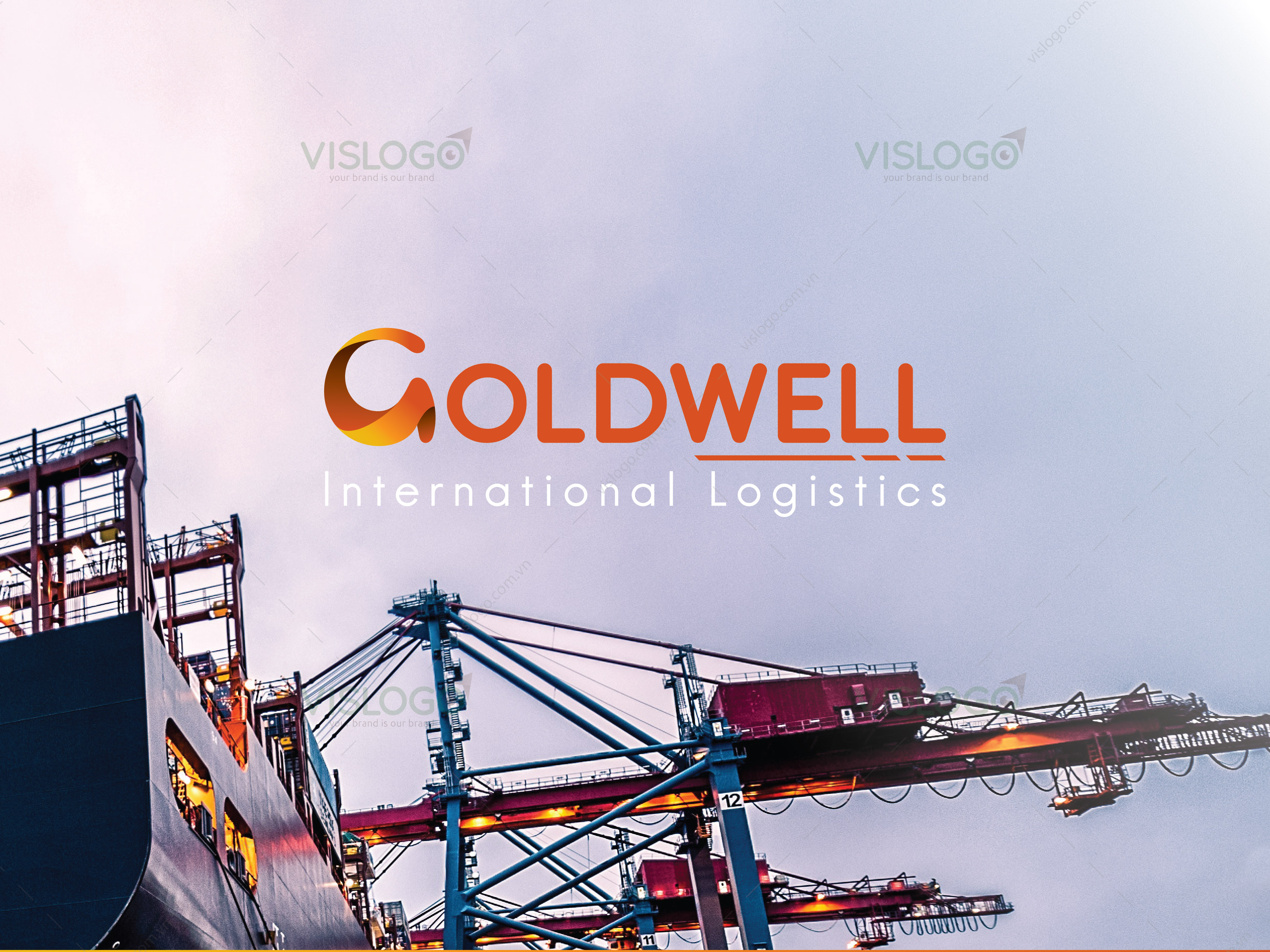 Thiết kế logo, nhận diện thương hiệu Goldwell Logistics